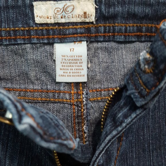 SO High Rise Jeans Size 17 (Juniors) - Picture 6 of 7